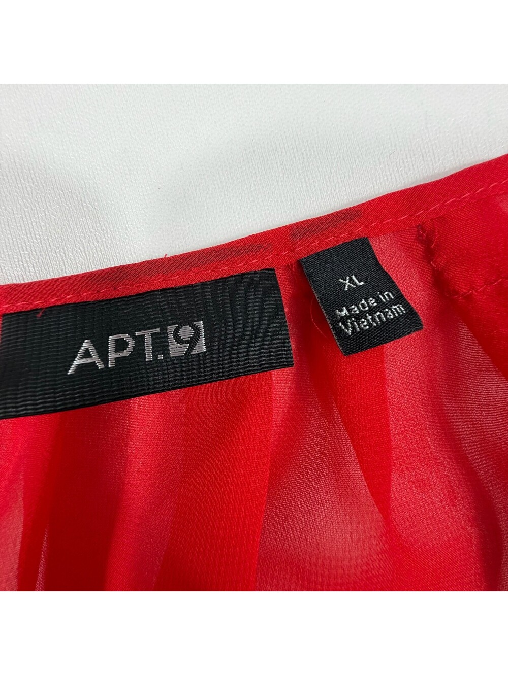 APT. 9 Red Sheer Button-Up Blouse XL - Picture 3 of 8